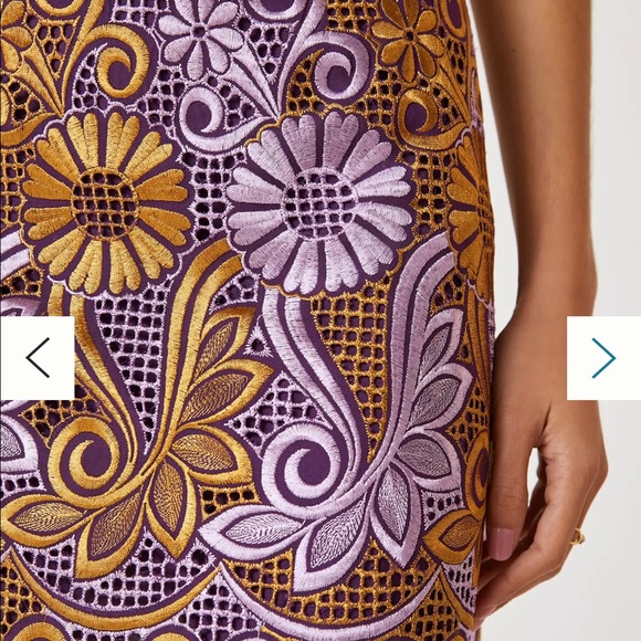 Anthropologie Embroidered Halter Mini Dress / Sz 6 - Picture 5 of 6